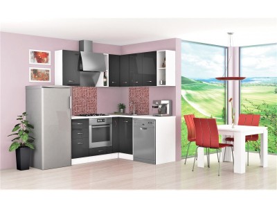 Κουζίνα Alis 10 μαύρο στιλπνό